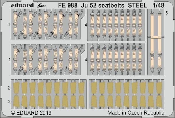 Detailset Junkers ju52/3M Seatbelts (Revell) FE988