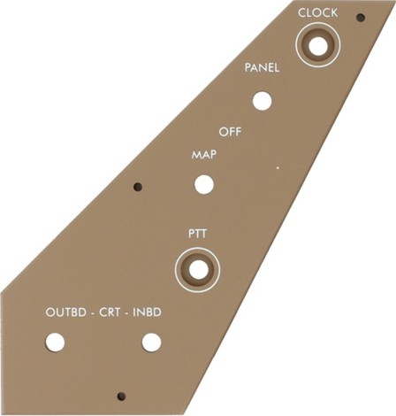 B747 Captain's Glareshield Illumination panel. P74B6