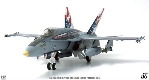 F18A Super Hornet (US Marines, VMFA-115 Silver Eagles, Lajes, Portugal, 2013) JCW-72-F18-002