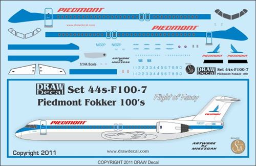 Fokker F100 (Piedmont Flight's of Fancy) 44-F100-7