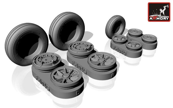 F104G Starfighter wheel set - weighted- AR AW32301