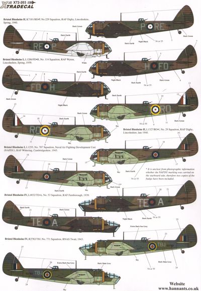 Bristol Blenheim Mk.I/Mk.IF/Mk.IV Pt.2 X72203