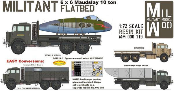 Militant MK1,6x6 Maudslay 10 ton flatbed (RAF, Royal Navy Cargo Truck) MM000-119