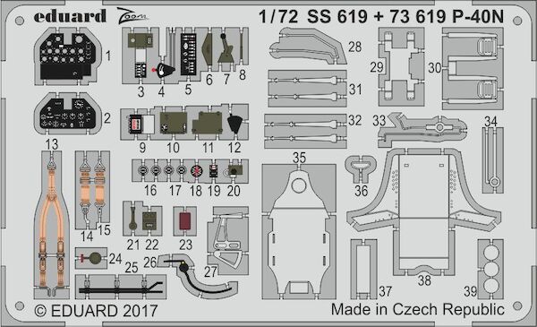 Detailset Curtiss P40N Warhawk (Special Hobby) ss619