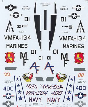 48-764 F/A18A Hornet (VFA204 CAG, VMFA134 CO) 48-764