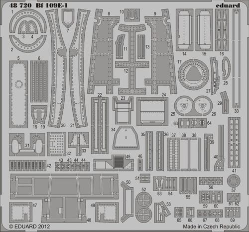 Detailset Messerschmitt BF109E-1 (Eduard) E48-720