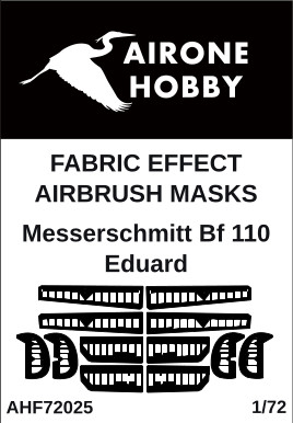 Fabric effect Airbrush masks Messerschmitt BF110 (Eduard) AHF72025