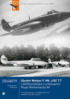 Gloster Meteor F. MK4, F.MK8, T,MK7 (KLU/ RNethAF, MLD, Navy Air service) DD48079