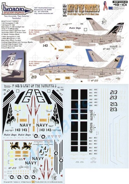 F14B/D Last of the Tomcats 2005 Retirement Schemes (VF143, VF213) tb48-101