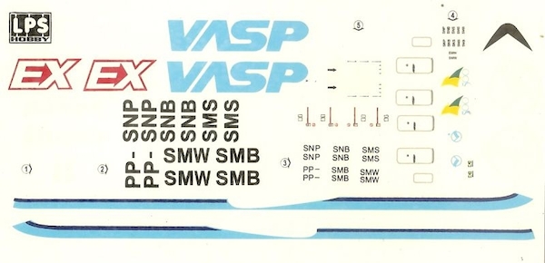 Boeing 737-200/200F VASP/VASPEX/VASP Cargo (current colors) LPS200-01