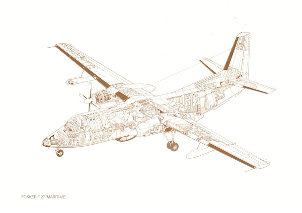 Fokker aircraft line-drawings, set of 24. FOKKER DRAWINGS