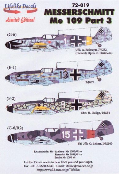 Messerschmitt BF109 part 3 LD72-019