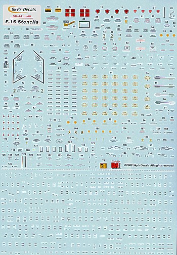 IAF F15A/B/C/D Baz Stencils SKS44