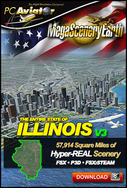 Mega Scenery Earth Version 3, Illinois V3 (Download version) DL-MSEV3-IL
