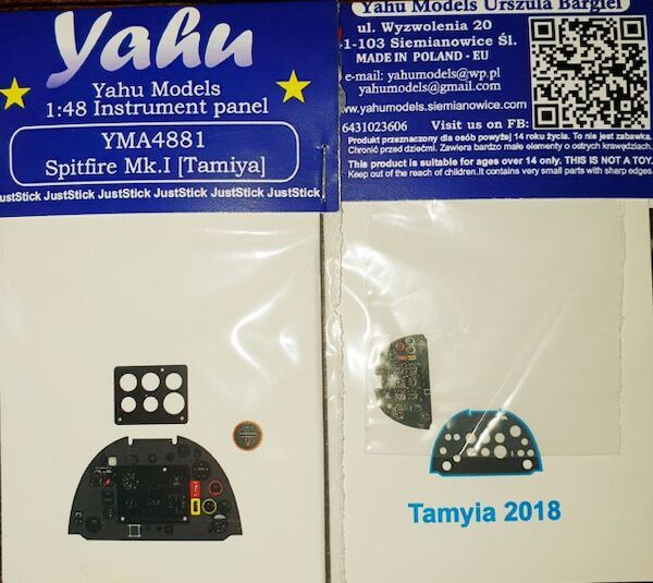 Instrument Panel Spitfire Mk.I (New Tamiya) YMA4881