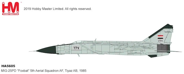 MIG-25PD Foxbat 5th Aerial Squadron , Syrian AAF, Tiyaz AB, 1985 HA5605