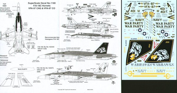 48-1180 F/A18C Hornet (VFA97 CAG & VFA87 Commemorative CAG) 48-1180