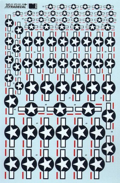 Decalset US National Insignia -Stars and bars 1942 - post war X72112