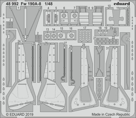 Detailset Focke Wulf FW190 (Eduard) E48-992