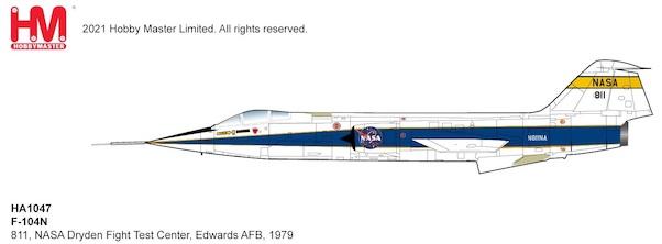 F104N Starfighter 811 NASA Dryden Fight Test Center Edwards AFB 1979 HA1047