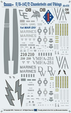 F/A18C/D Thunderbolt and Vikings TB48-072