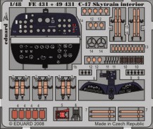 Detailset Douglas C47 Skytrain Interior Self adhesive (Trumpeter) FE431