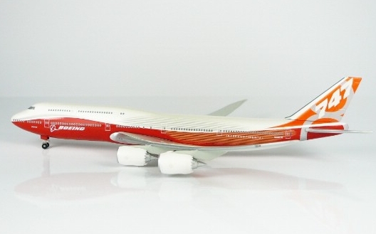 B747-8 (Boeing House Colors) Rollout Livery W/Stand Inflight HG8874