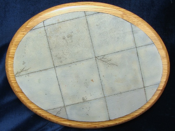 Medium oval concrete aircraft display base - distressed MAX72-002