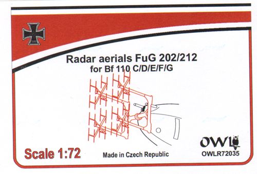 Radar Aerials for FUG202 for Messerschmitt BF110 OWLR72035