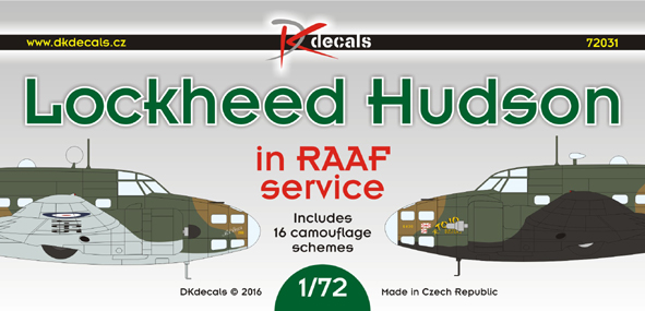Lockheed Hudson in RAAF Service (16 schemes) DK72031