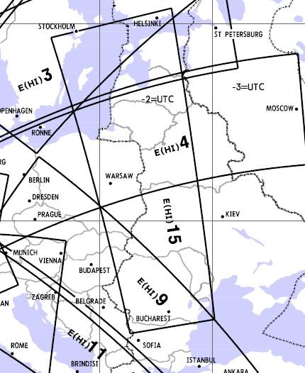 High Altitude Enroute Chart Europe HI 15 E (HI) 15