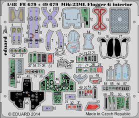 Detailset Mikoyan MiG23ML Flogger G Interior Self Adhesive (Trumpeter) E49-679