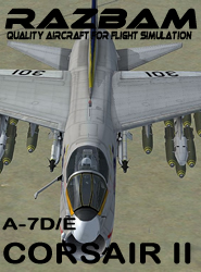 RAZBAM Corsair II volume 1: A-7D; A-7E & A-7H for FSX (download) RAZBAM A7-VOL1