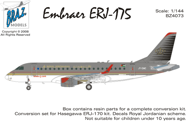 Embraer ERJ175 (Royal Jordanian ) (Hasegawa) BZ4073