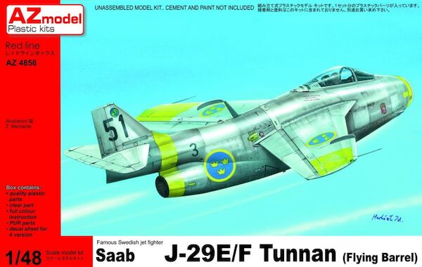 Saab J29E/F Tunnan (Swedish AF) AZ4866