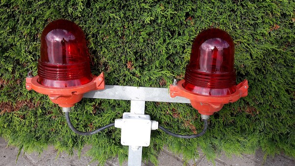 Original airport obstruction light, previously used at Schiphol Airport OBS LIGHT RAW