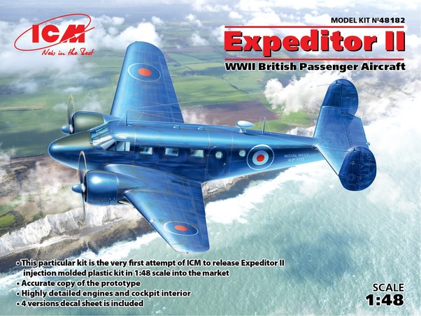 Beech Expeditor II, WWII British Passenger Aircraft 48182