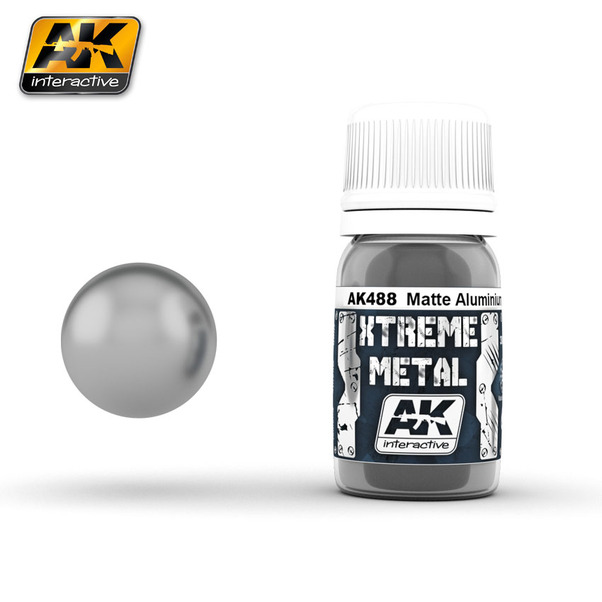 Xtreme metal - Matte Aluminium metal enamel paint AK488