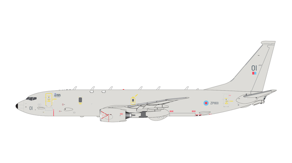 Boeing 737-800 P-8 Poseidon Royal Air Force, RAF Lossiemouth ZP801 G2RAF899