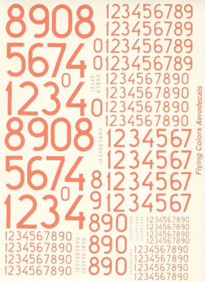 Swedish Modern Numeral, Red 72-005