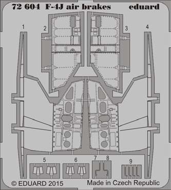 Detailset F4J Phantom Air Brakes (Academy) E72-604