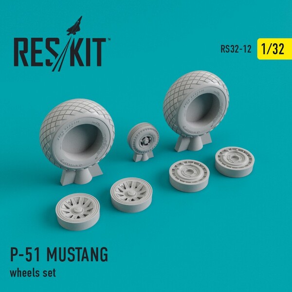 North American P51 Mustang Wheels set RS32-0012