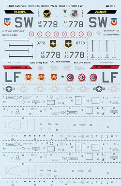 48-981 F16C Falcons (33/363FW & 63FS/56FW) 48-981