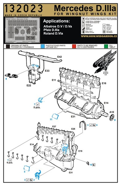 Mercedes DIIIa details (WingnutWings) HGW132023