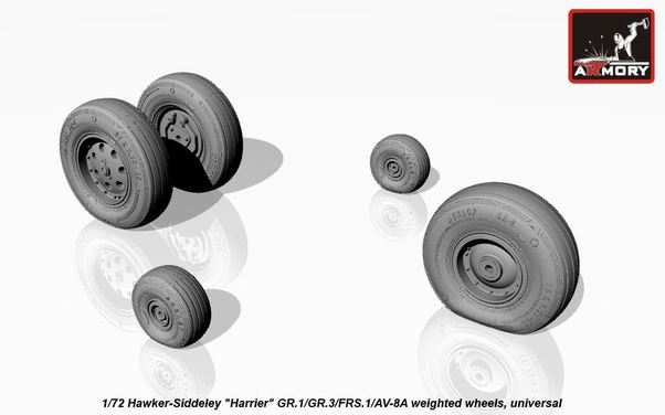 Harrier GR1/GR3/FRS1/AV8A Wheel set (Weighted) AR AW72403