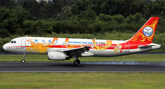 Airbus A320 Sichuan Airlines B-6388 With Stand AV2028