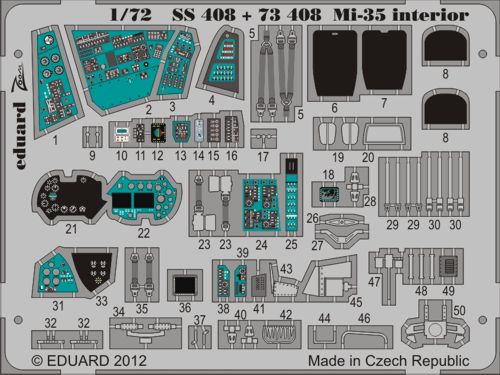 Detailset Mil Mi35 Hind Interior Self Adhesive (Zvezda) E73-408
