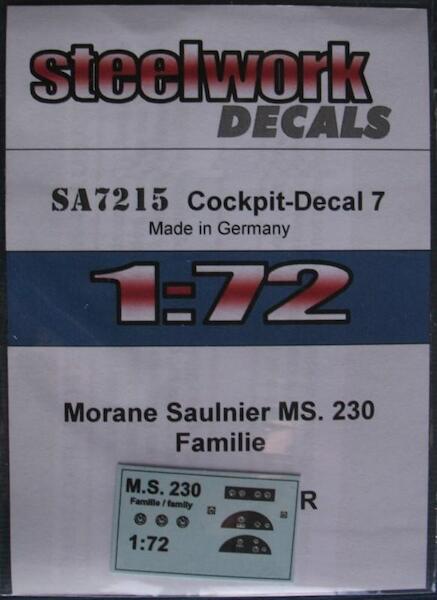 Decal Morane Saulnier MS.230 Cockpit sd7215