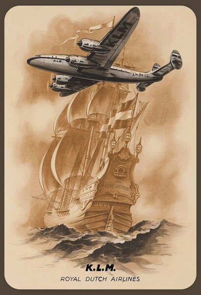 KLM Lockheed Constellation Flying Dutchman Vintage metal poster metal sign AV0005