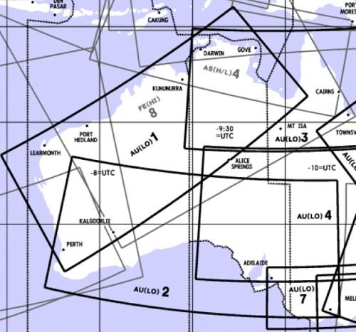 Low Altitude Enroute Chart Australia AU(LO)1/2